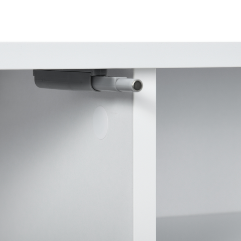 HOMCOM Floating TV Unit for 60" TVs W/ Shelves and Cabinets, White