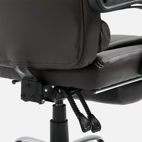 High Back Executive Office Chair Reclining Computer Chair w/ Swivel Wheel Brown