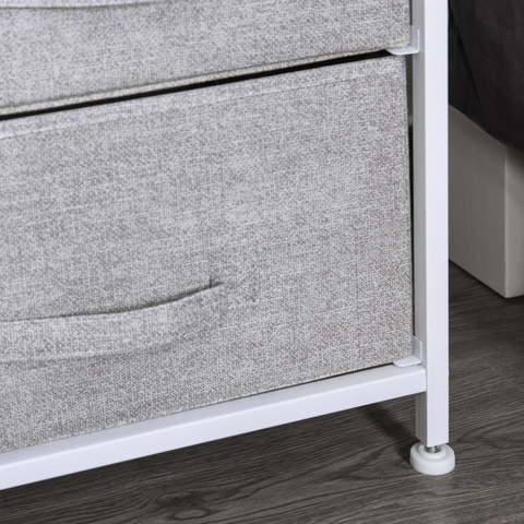5 Drawer Linen Basket Storage Unit Home Organisation w/ Shelf Handles HOMCOM
