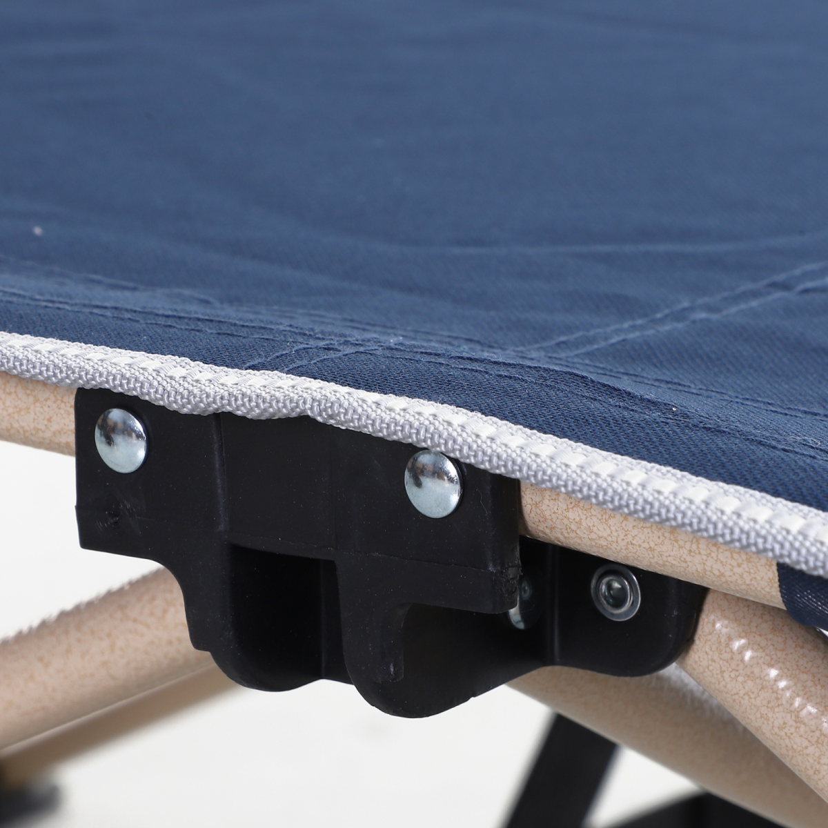 Single Portable Outdoor Military Sleeping Bed Camping Cot Blue Outsunny