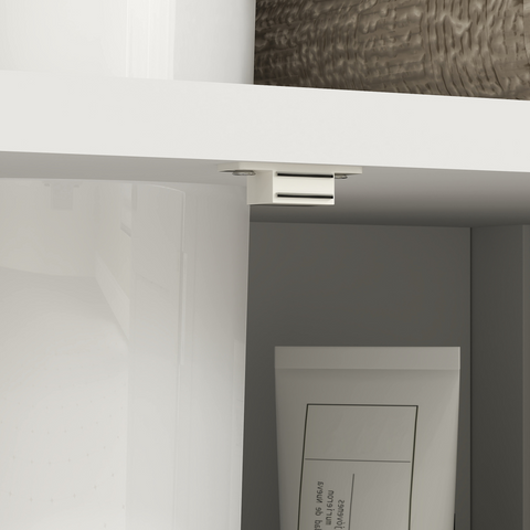 kleankin Bathroom Pedestal Under Sink Cabinet  Storage Shelves, Door, White