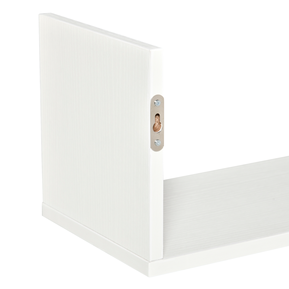 Set of 3 Wooden Floating Shelves Wall Mount CD DVD Display White HOMCOM