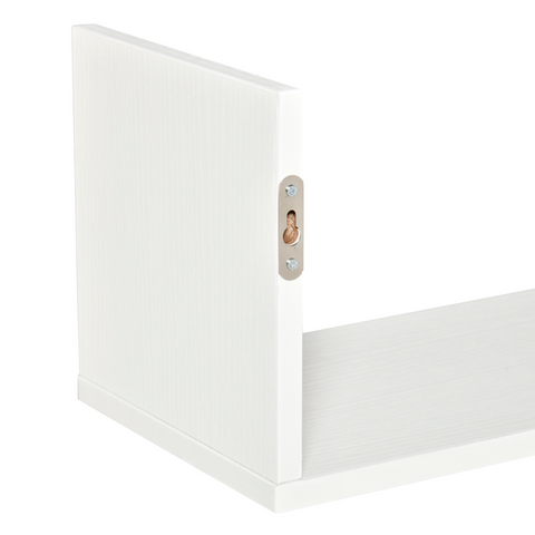 Set of 3 Wooden Floating Shelves Wall Mount CD DVD Display White HOMCOM