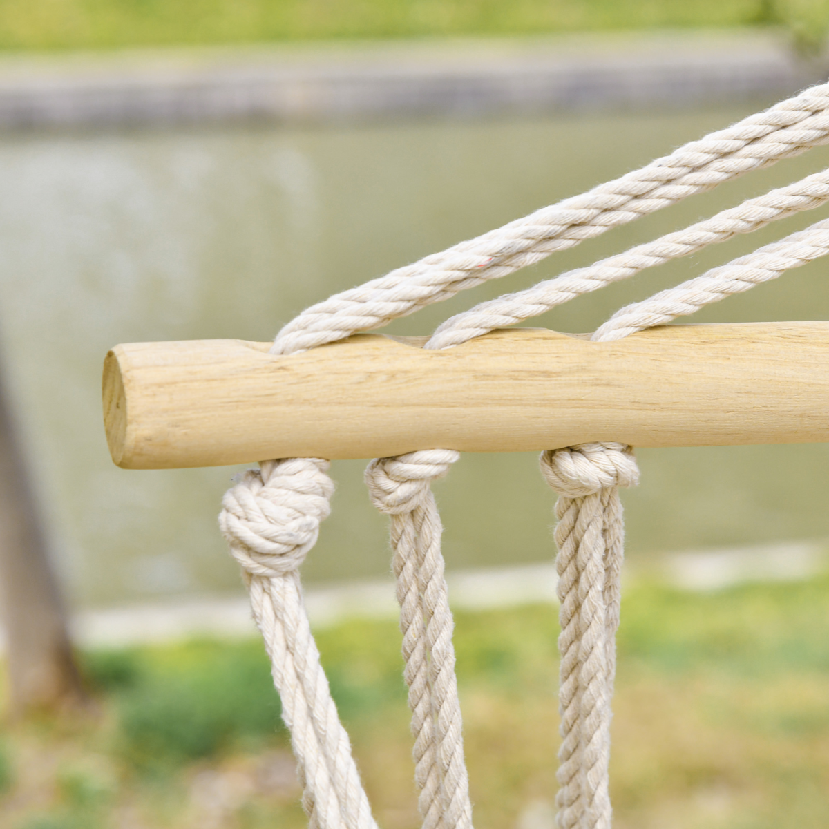 Hanging Hammock Chair Swing Thick Rope Frame Safe Wide Seat