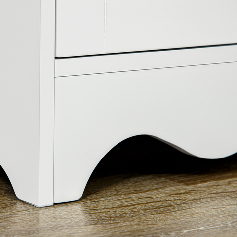 Freestanding Kitchen Cupboard 4-Door Storage Cabinet  4 Shelves, White