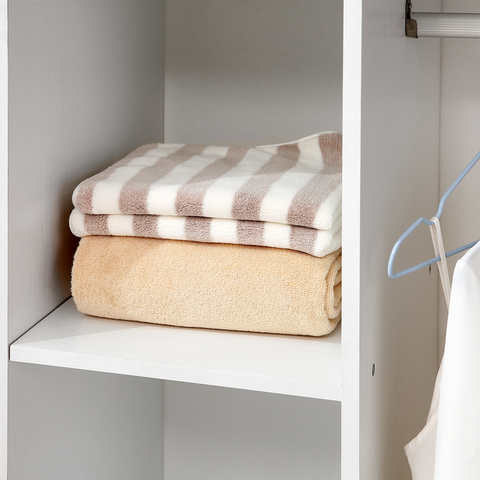 Storage Wardrobe White with Shelves