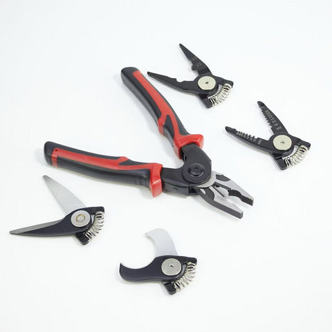 Versatile Plier with 5 Interchangeable Heads