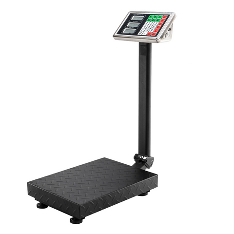 【Old code:95066004】100KG/220lbs LCD Digital Personal Floor Postal Platform Scale with 30*40 Platform & 0.6mm Plate Black UK Plug