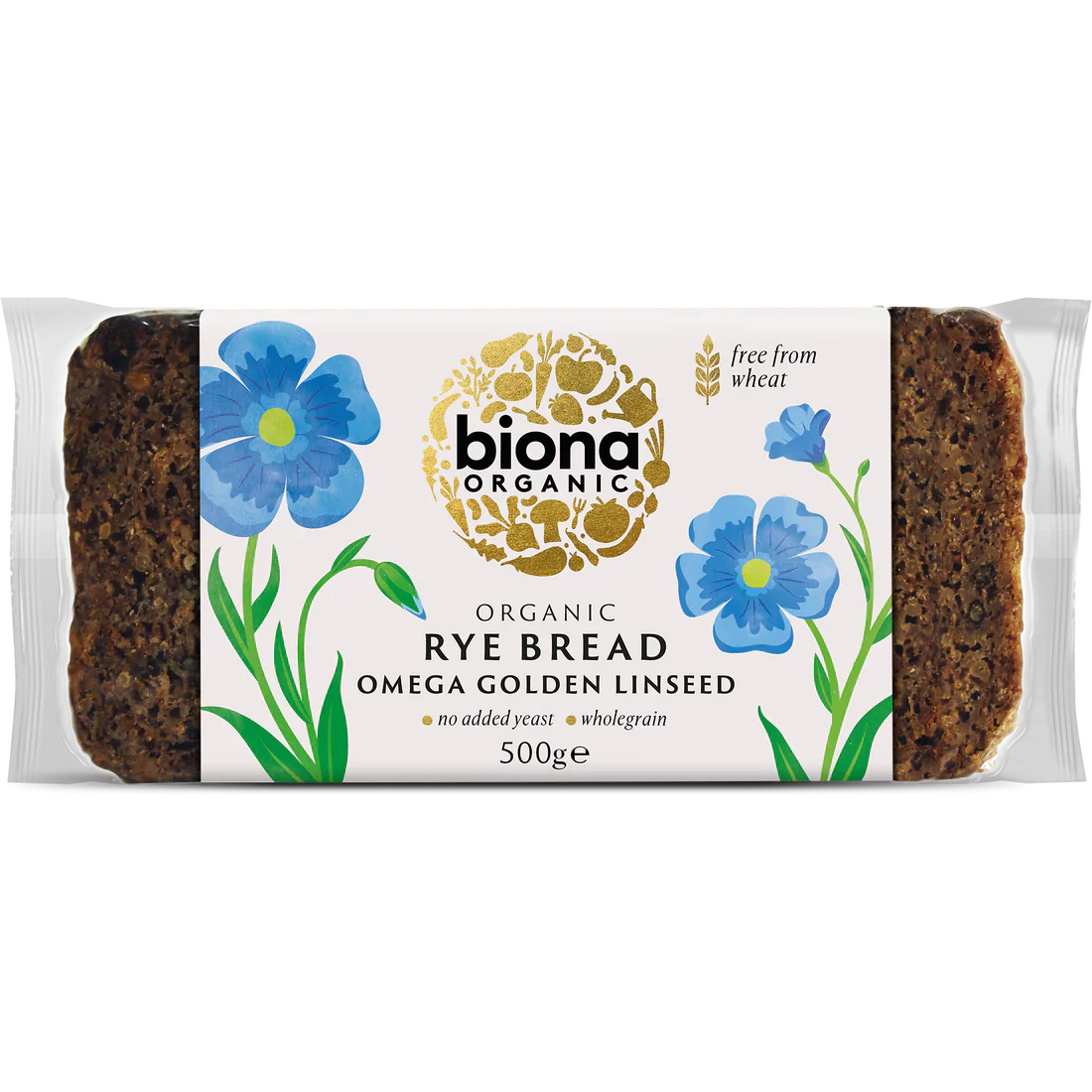 Organic Rye Bread - Omega Golden Linseed - 500g - Biona