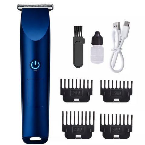Men Pro Electric Hair Clippers Beard Trimmer Cutting Barber Shaving Machine Blue (US Logistics For USPS/DHL/Fedex/UPS. No designated logistics accepted，TK/TMEU only For self-pickup）