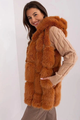 A.T fur polyester vest