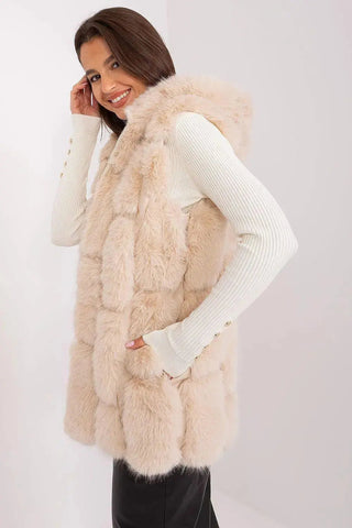 A.T fur polyester vest