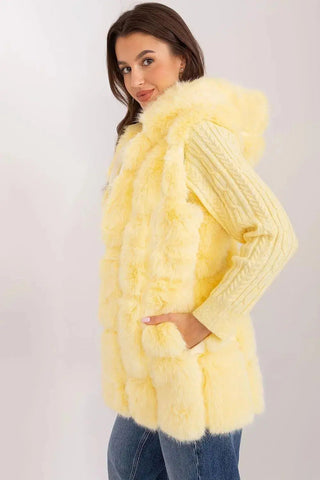 A.T fur polyester vest