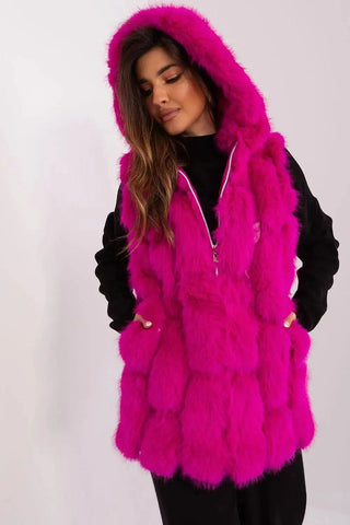 A.T fur polyester vest