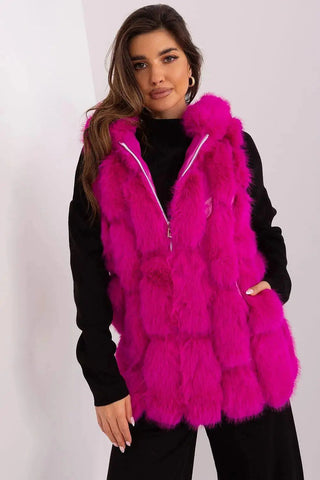A.T fur polyester vest