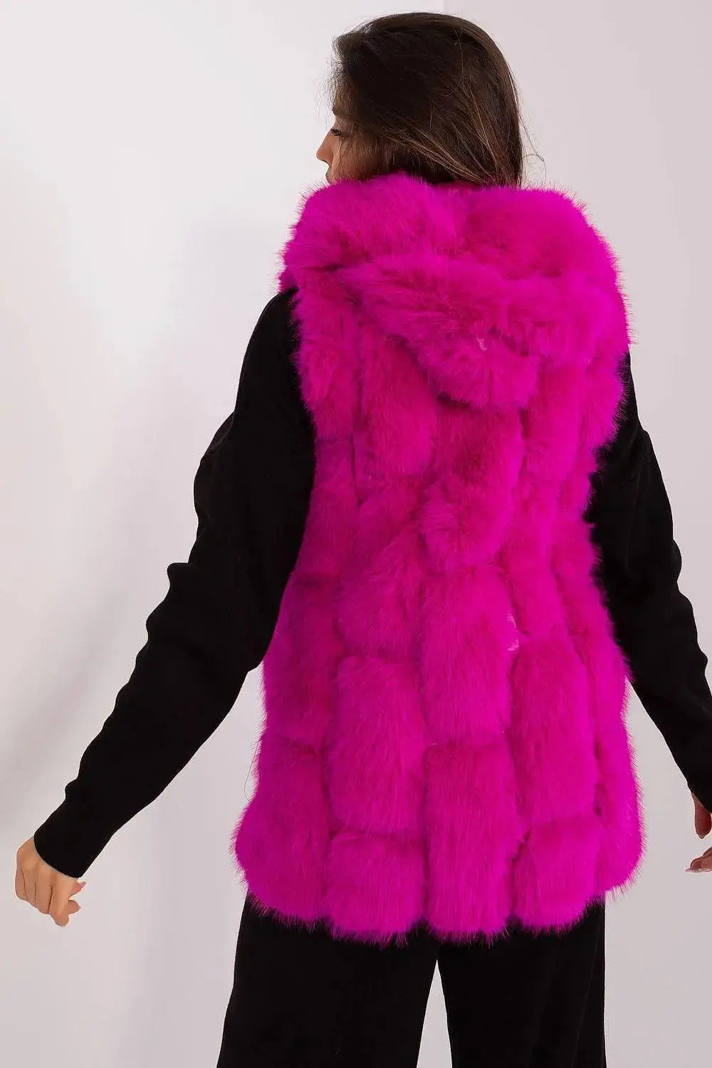 A.T fur polyester vest