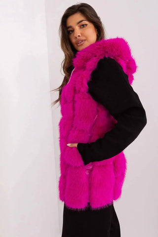 A.T fur polyester vest