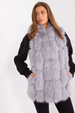 A.T fur polyester vest