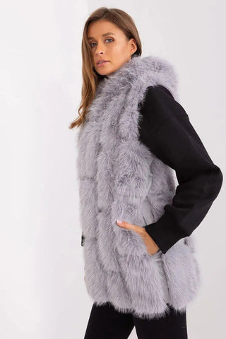 A.T fur polyester vest