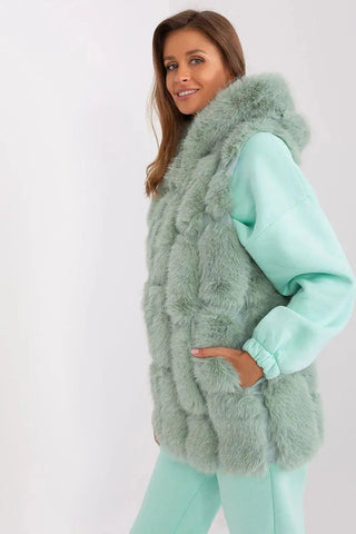 A.T fur polyester vest