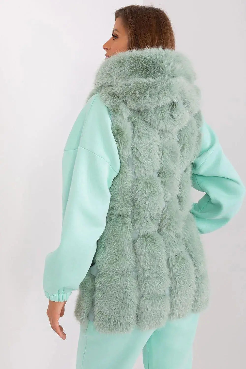 A.T fur polyester vest