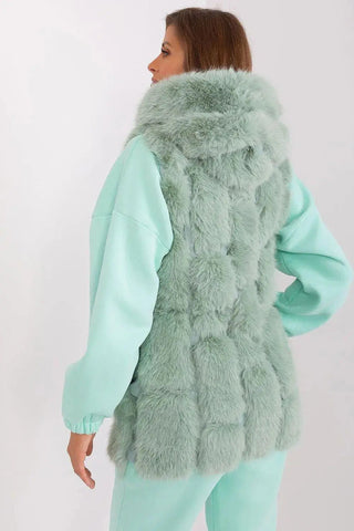 A.T fur polyester vest