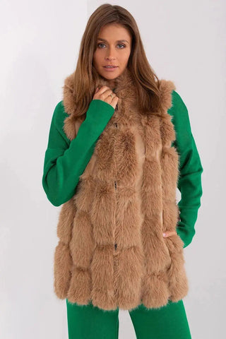 A.T fur polyester vest