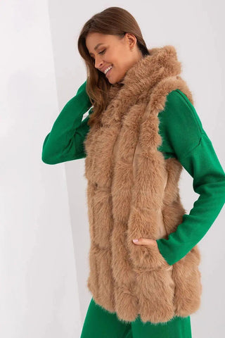 A.T fur polyester vest