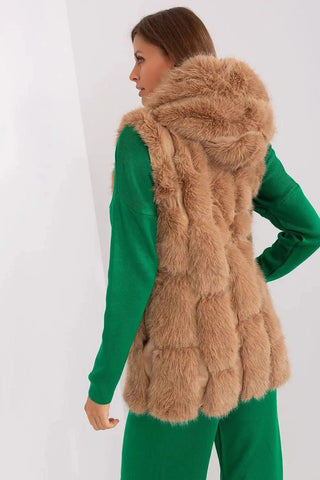 A.T fur polyester vest