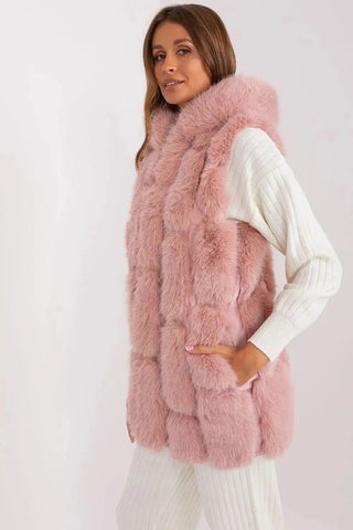 A.T fur polyester vest