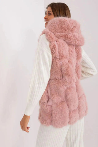 A.T fur polyester vest