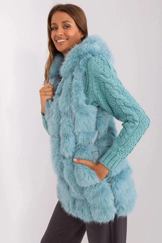 A.T fur polyester vest