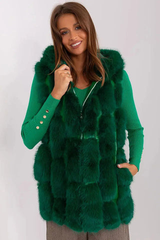 A.T fur polyester vest