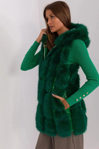 A.T fur polyester vest