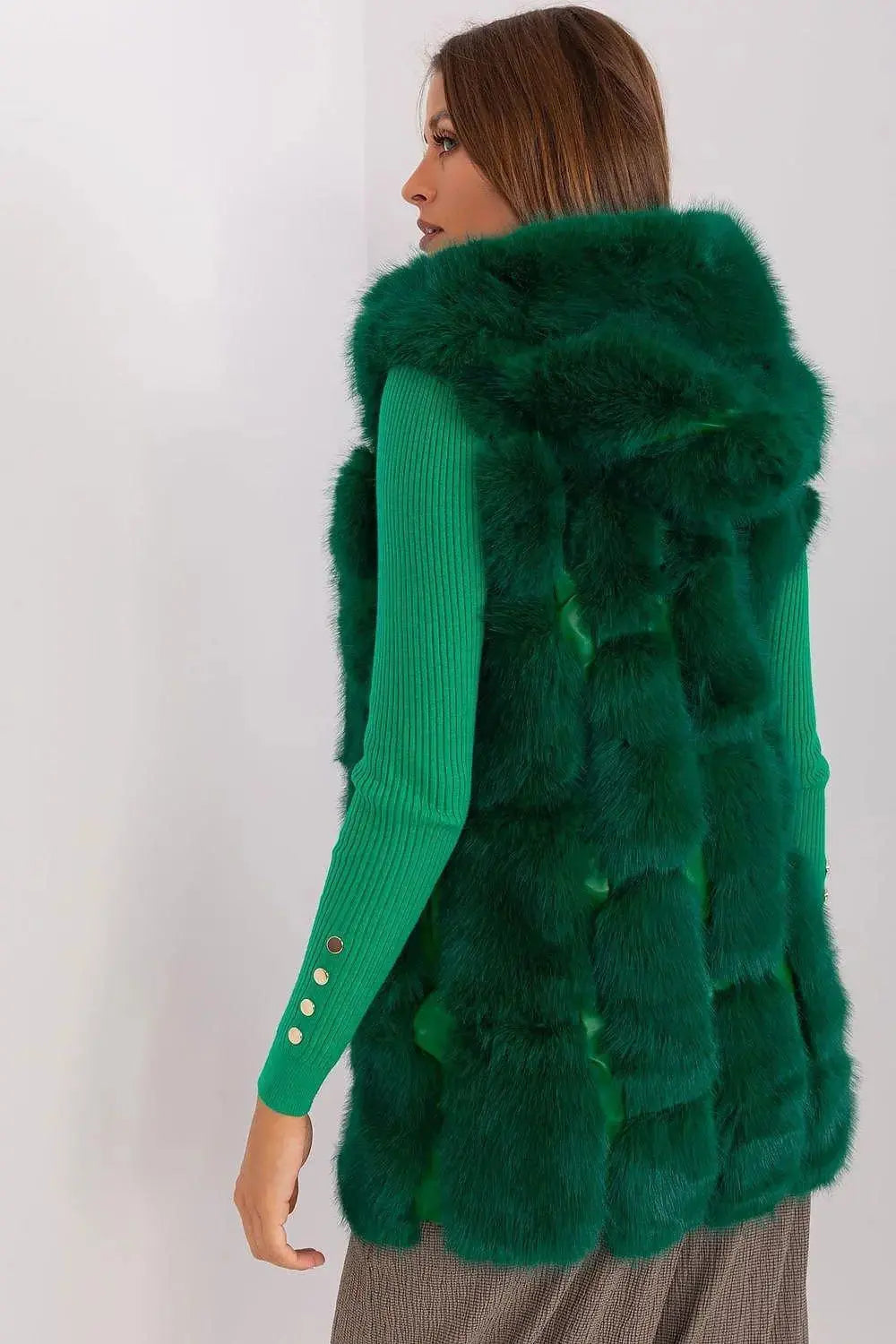 A.T fur polyester vest