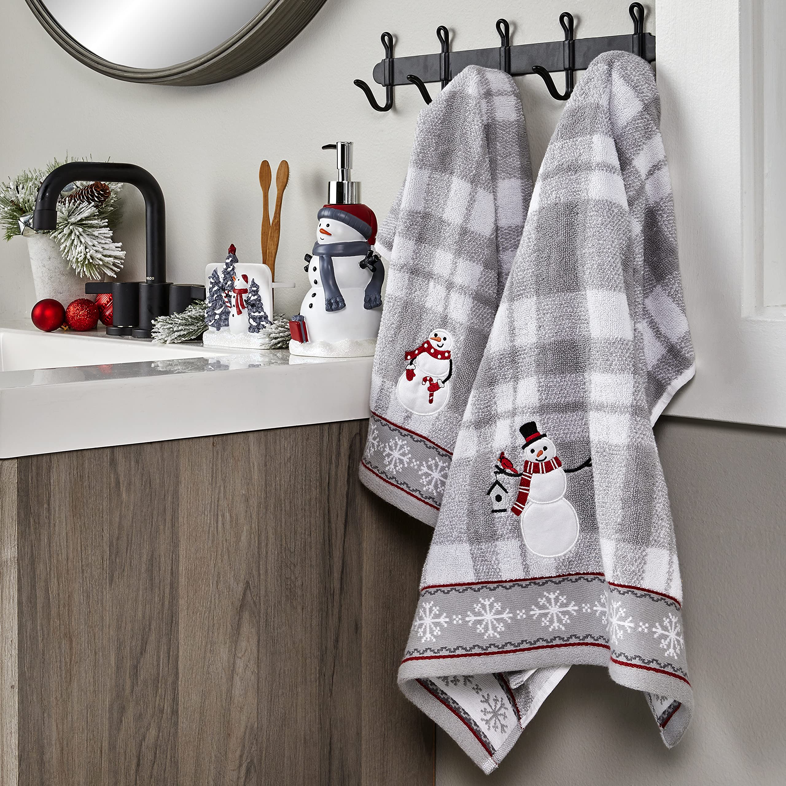 SKL Home by Saturday Knight Ltd. Hand Towel Set, Cotton, Gray, 16"x26"