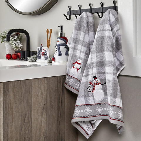 SKL Home by Saturday Knight Ltd. Hand Towel Set, Cotton, Gray, 16"x26"