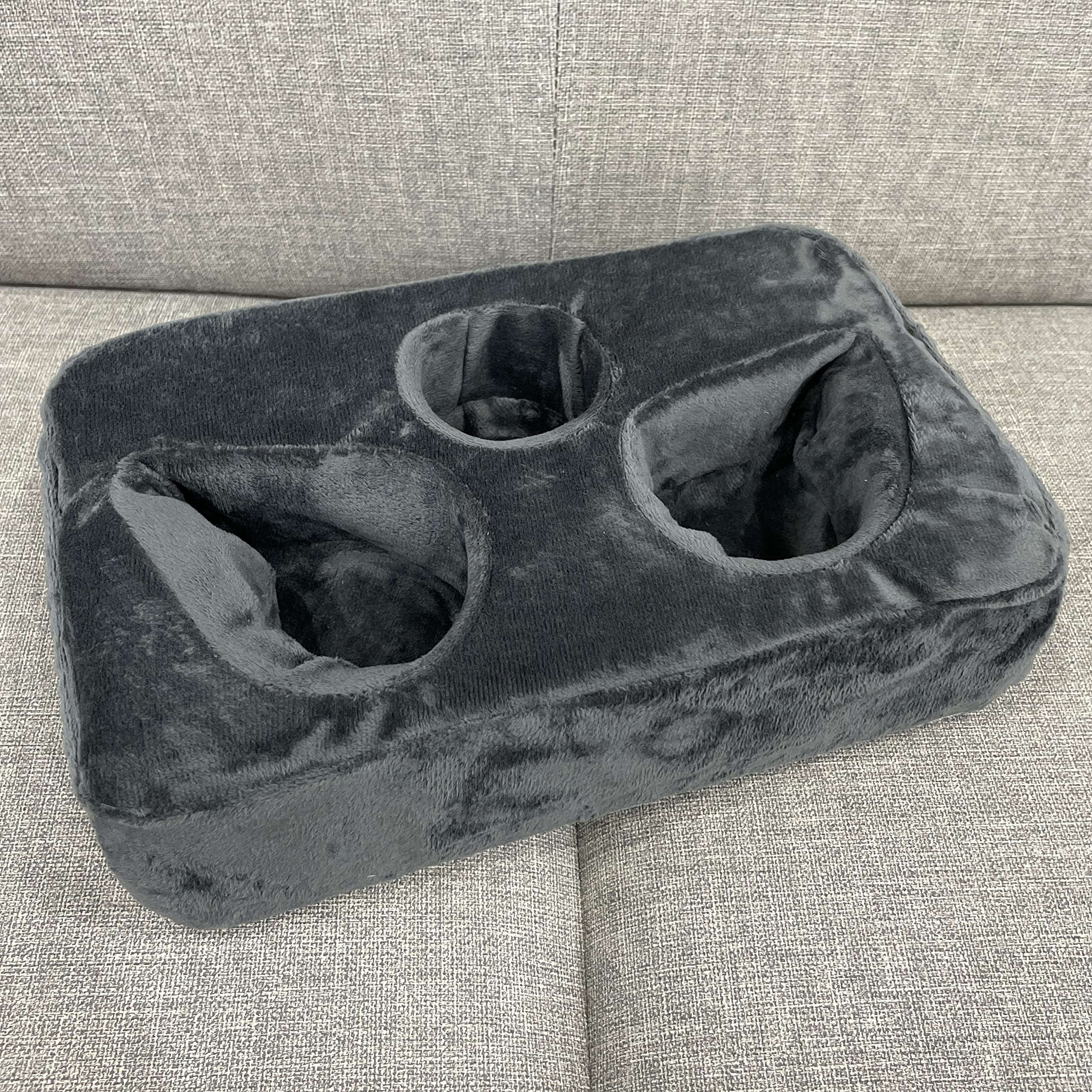 Sofa Cup Holder Caddy Pillow for Drinks, Remote & Phone Organiser