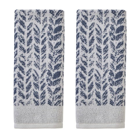 SKL Home by Saturday Knight Ltd. 100% Turkish Cotton Hand Towel Set, Denim, 16"x26"