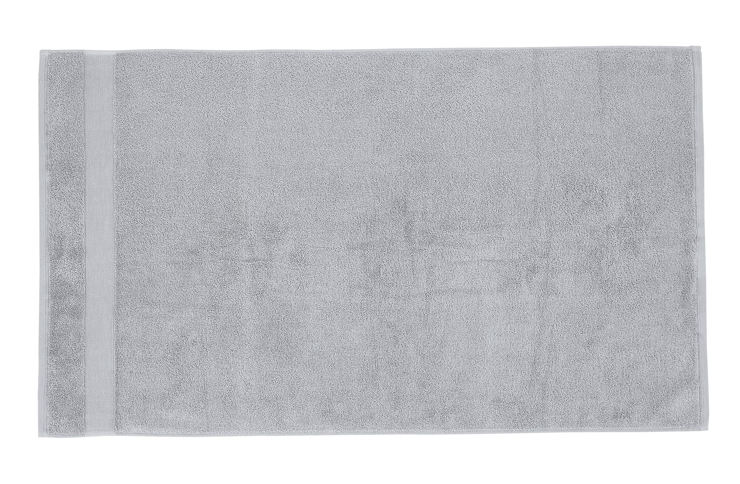 Catherine Lansfield Bathroom Anti Bacterial 500 gsm Soft & Absorbent Cotton Bath Towel Silver Grey