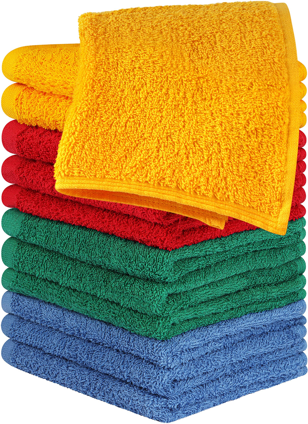 Utopia Towels Cotton Washcloths Set - 100% Ring Spun Cotton, Flannel Face Cloths, Highly Absorbent and Soft Feel Fingertip
