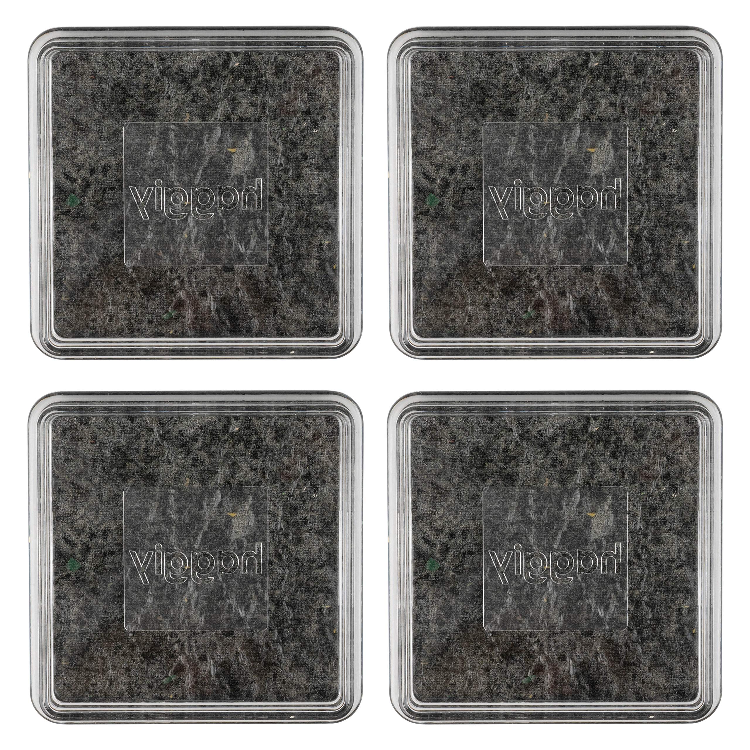 haggiy Anti-Slip Furniture Coasters - transparent, 60x60mm (4 Pcs)