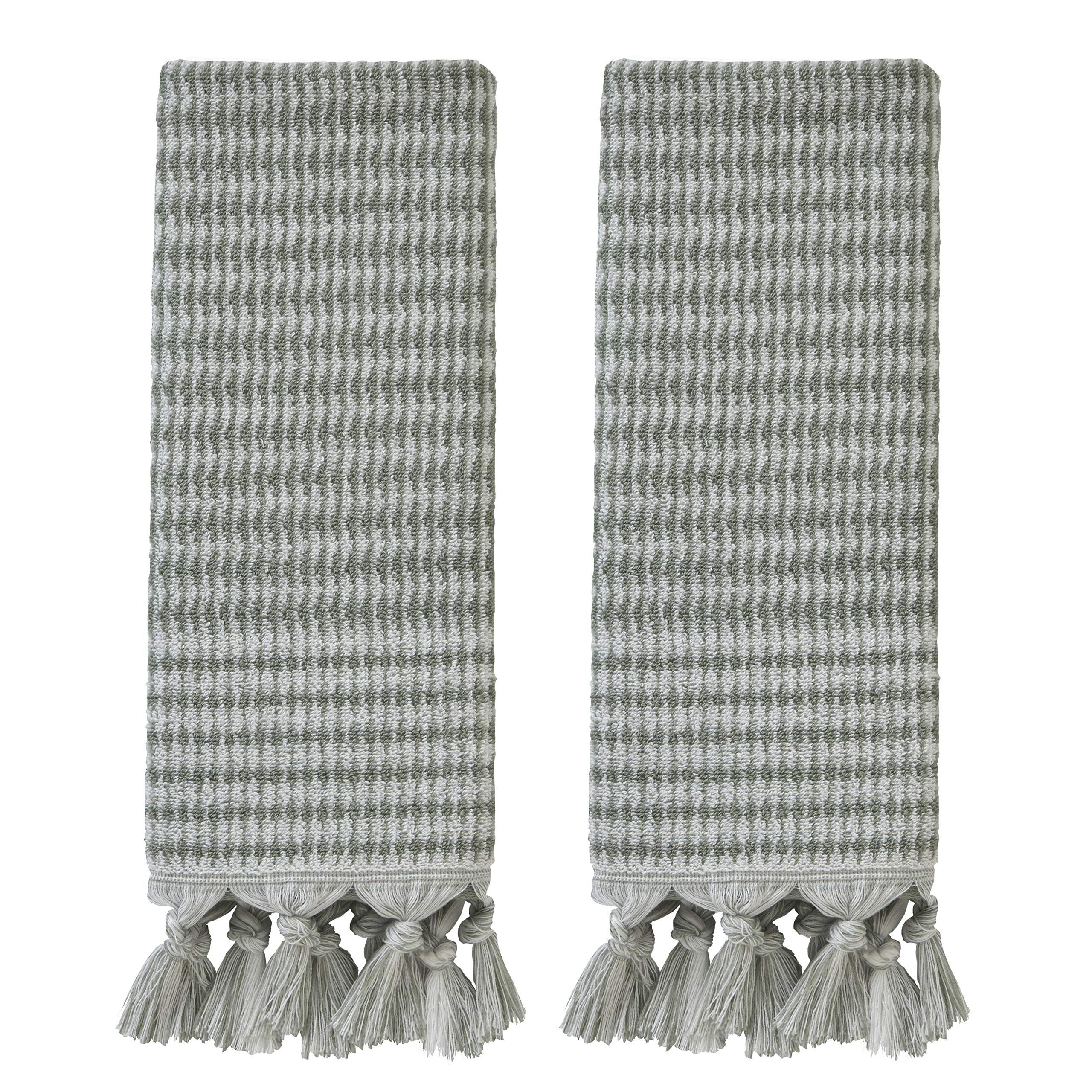 SKL Home Longborough 100% Turkish Cotton Hand Towel Set, 16x26, Sage