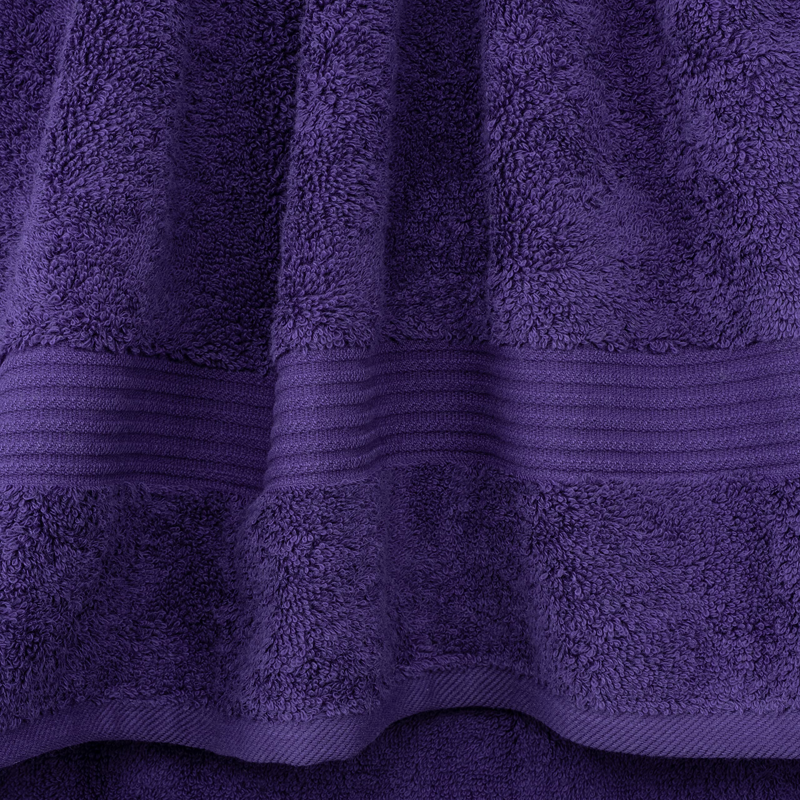 Cotton Paradise 6 Piece Towel Set, 100% Cotton Soft Absorbent Turkish Towels for Bathroom, 2 Bath Towels 2 Hand Towels 2 Washcloths, Purple Towel Set