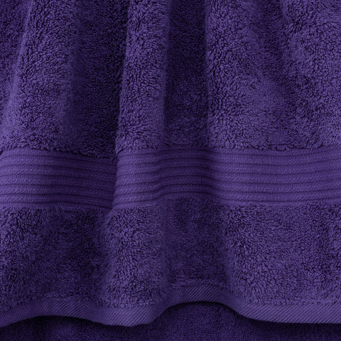 Cotton Paradise 6 Piece Towel Set, 100% Cotton Soft Absorbent Turkish Towels for Bathroom, 2 Bath Towels 2 Hand Towels 2 Washcloths, Purple Towel Set