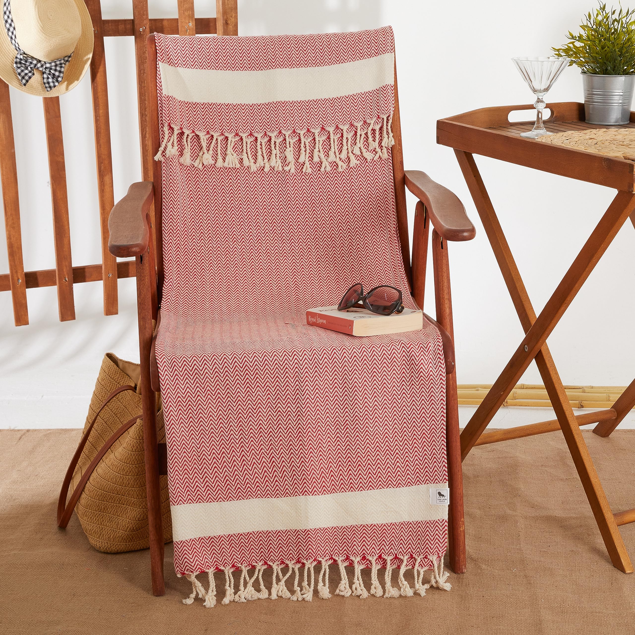 The Lion Textile Beach towel, Bath Towel - Soft, Lightweight, and Quick-Drying Turkish Towels Hand Set. Perfect for Adults Bathroom, Beach, Pool, SPA