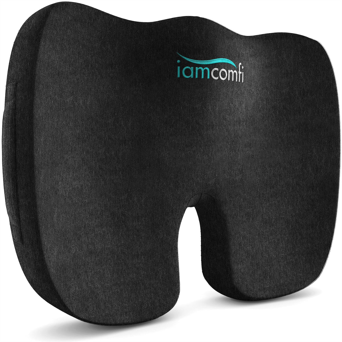 iamcomfi Coccyx Cushion for Tailbone Pain Relief – Soft Hardness - Memory Foam Sciatica Pillow for Back, Hip & Coccyx Pain