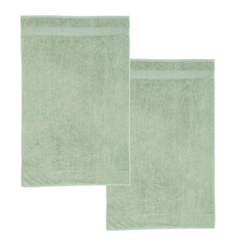 Catherine Lansfield Bathroom Anti-Bacterial Cotton Bath Sheet Pair Sage
