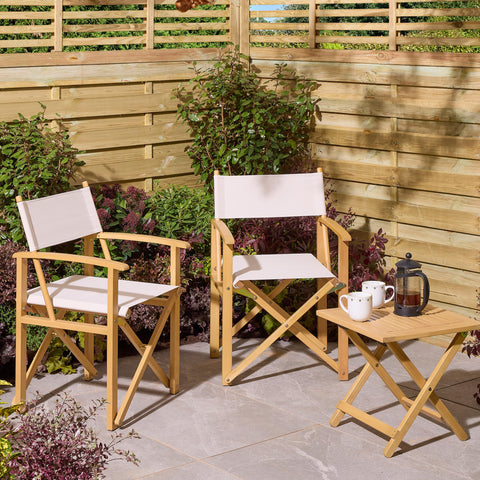 Rowlinson Ascot Folding Directors Chair - Natural
