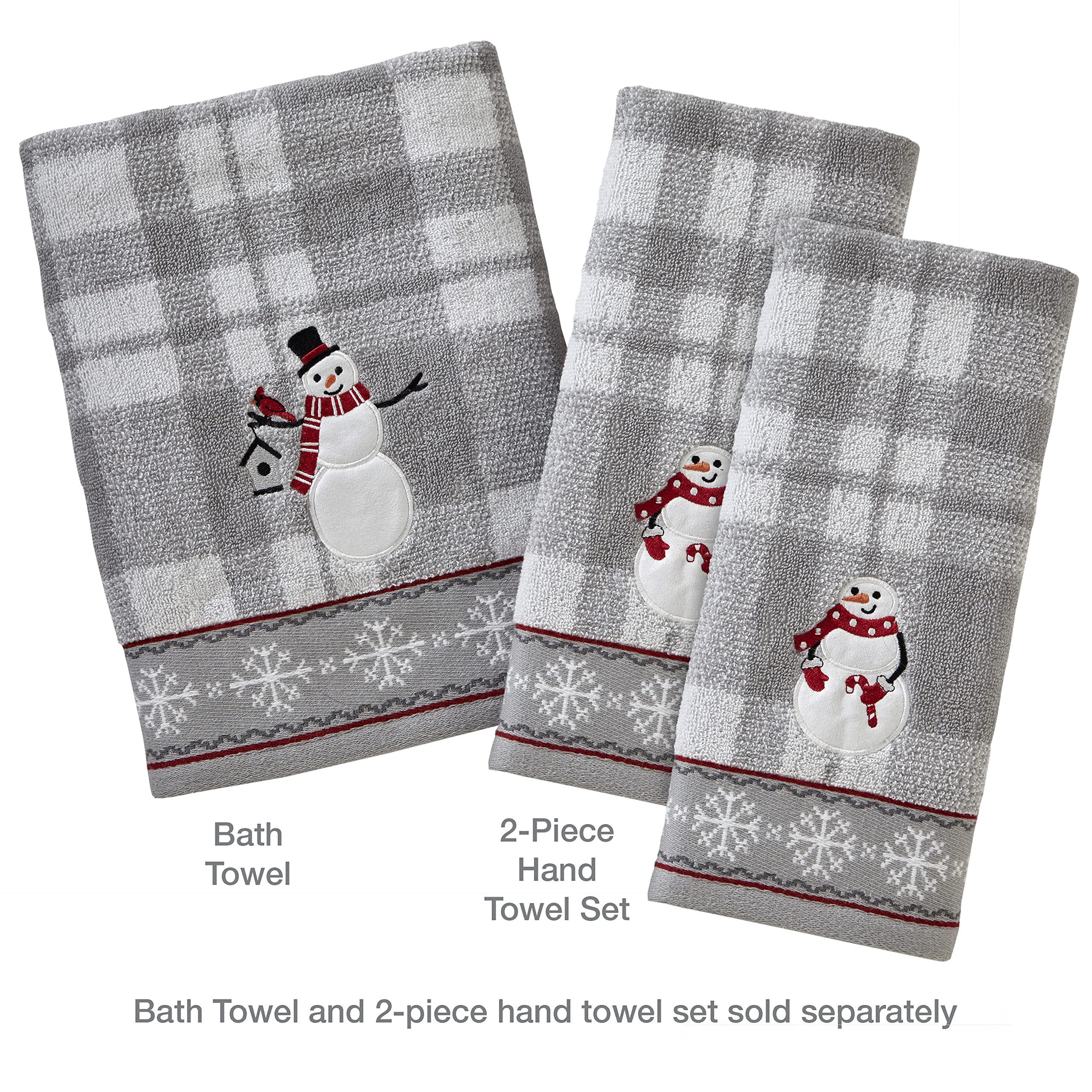 SKL Home by Saturday Knight Ltd. Hand Towel Set, Cotton, Gray, 16"x26"